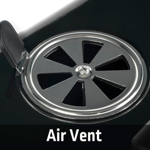 17.5 Inch Portable Charcoal Grill with Removable Ash Catcher, Durable Wheels, and Side Dampers for Effortless Cleanup - Image 3
