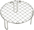 uxcell 5 Inch Round Cooking Rack, Stainless Steel Canning Racks with Legs, Barbecue Mesh Grill for Baking Cooling Steaming Cookware by uxcell