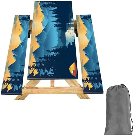 6ft 72in Picnic Table and Bench Cover, 3 Pack, Lakeside Ember by KENOBEE