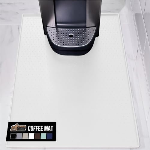 GORILLA GRIP Silicone Coffee Mat, Espresso Bar Essentials, 15x23, White by GorillaGrip
