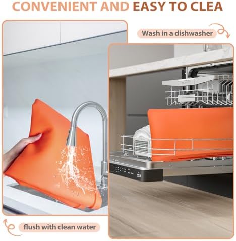 28 Inch Silicone Griddle Cover for Blackstone Grill Top, Orange - Image 4