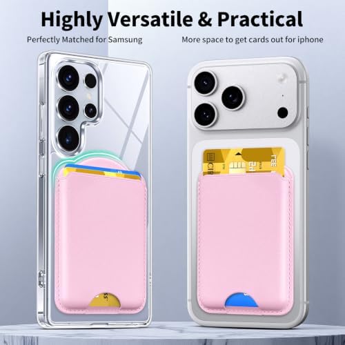 Magnetic Wallet for Samsung & iPhone with Magsafe Case, Pink - Image 6