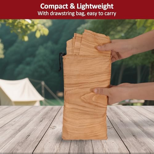 6ft 72in Picnic Table and Bench Cover, 3 Pack, Wood Grain - Image 6