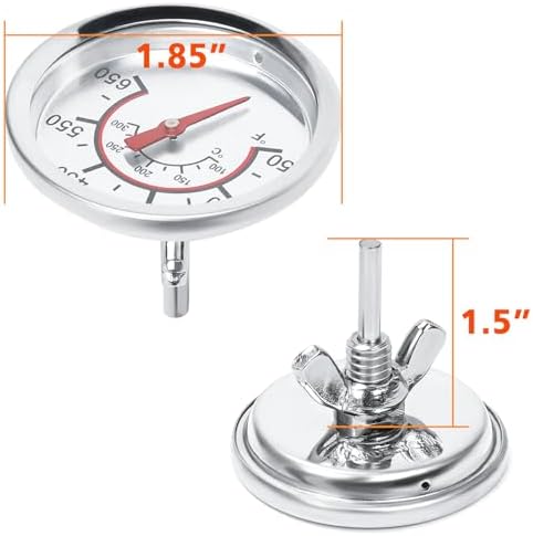 Hisencn 1.85 Inch Grill Temperature Gauge for Char-Broil Grills - Image 2
