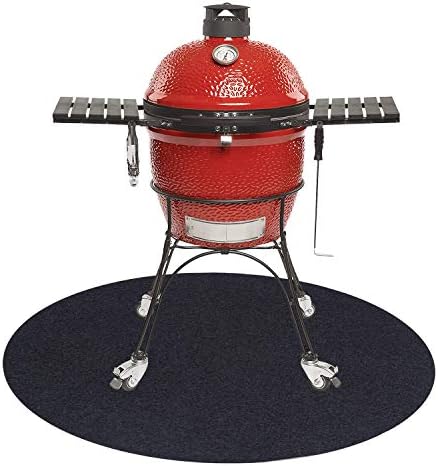 Round Under Grill Splatter Mat, Oil Heat Resistant BBQ Gas Grill Garage Cabinet Protective Floor Mat Rug for Outdoor Backyard Deck Patio 27’’x27’’/36’’x36’’ (36‘’x36'’) by BOOFIRE