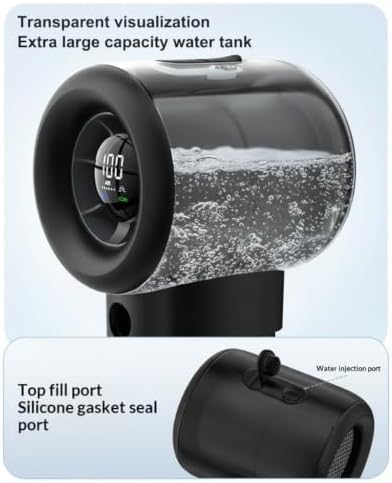 Handheld Turbo Misting Fan with LED Display & Safety Lock - Image 2