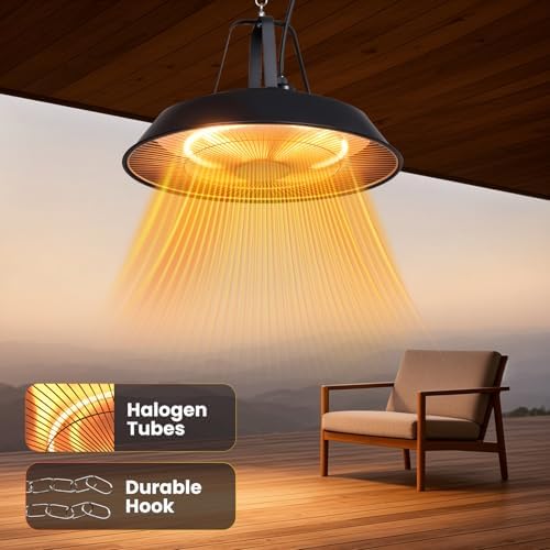1500W Hanging Patio Heater, Ceiling-Mounted Infrared Heater - Image 5