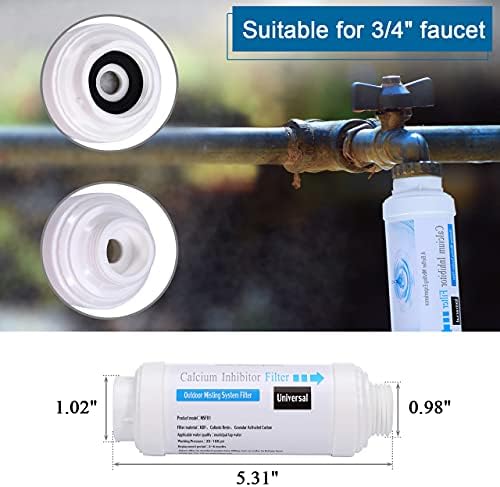 2 Pieces Calcium Inhibitor Filter, Misting System Protector for Mist Nozzle - Image 2