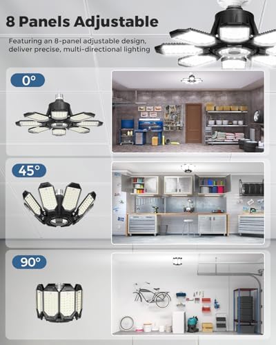 Adiding LED Garage Lights, Ultra Brighter 14000LM 6500K Garage Lighting - Image 5