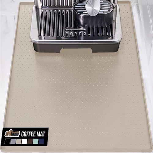 GORILLA GRIP Silicone Coffee Mat, Espresso Bar Essentials, 18x28, Almond by GorillaGrip