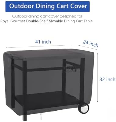 Outdoor Prep Table Cover for Royal Gourmet Double-Shelf Table - Image 2