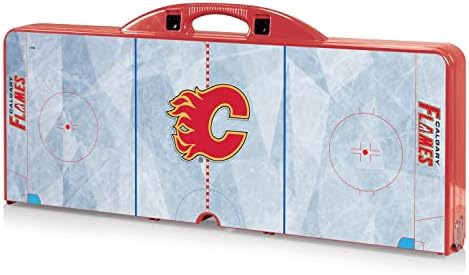 NHL Calgary Flames Portable Folding Picnic Table with Seating for 4 - Image 6
