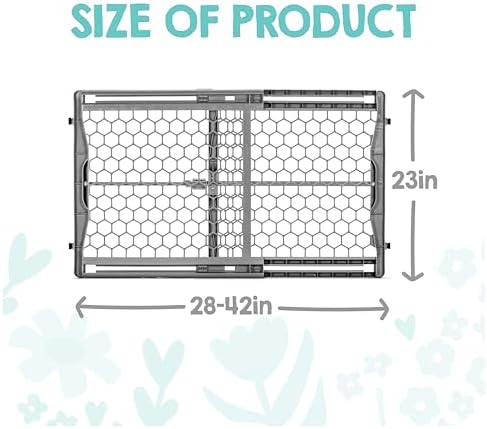 Regalo 28"-42" Expandable Plastic Baby Gate, Bottom of Stairs & Doorways - Image 2