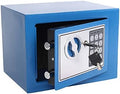 Yuanshikj Small Steel Security Safe Box with Keypad,Key;0.23 Cu Ft, Blue by Yuanshikj