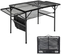 JOUYEK Folding Grill Table,3x2 FT Portable Camping Table with 2 Wing Panels by JOUYEK