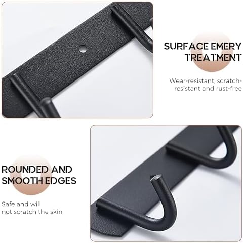 Magnetic Utensil Holder For Fridge, Heavy Duty Magnetic Coat Rack For Metal Door, Magnetic BBQ Tool Rack, Strong Magnet Bar With 6 Hooks Storage Hanger Hanging Kitchen Utensil, Coat, Towel, Grill Tool - Image 3