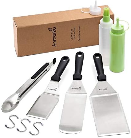 Metal Spatula Set of 6 - Griddle Accessories kit - Grill Flat Spatula Pancake Flipper Hamburger Turner - Metal Utensil Great for BBQ Grill Flat Top Cast Iron Griddle - Commercial Grade - Image 7