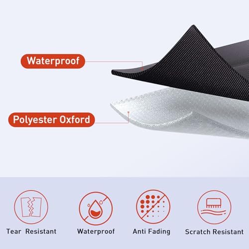SquarePie Rectangle Outdoor Tablecloth with Umbrella Hole and Zipper 60x84 inch,Water Resistant SpillProof Patio Table Cloth for Spring Summer Camping Garden Poolside Picnic,Palm Leaf Red Flower - Image 4