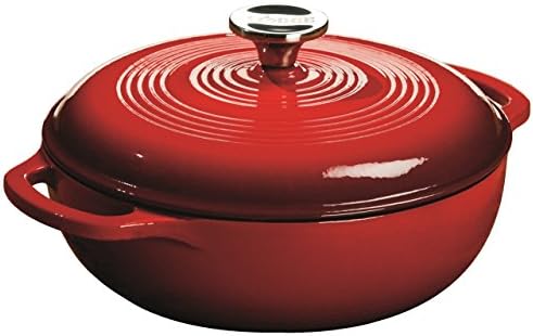 Lodge Essential Enamel Cast Iron Dutch Oven, 3 Quart, Island Spice Red by Lodge