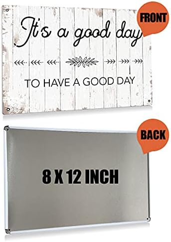 BEASTZHENG It's a Good Day to Have a Good Day Sign Inspirational Metal Tin Sign Wall Bible Verse Art Decor Farmhouse Rustic Sign for Home Living Room Decor Gifts - 8x12 Inch - Image 2