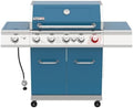 Royal Gourmet GA5403B 5 Burner Propane Gas Grill with Side Burner, Blue by RoyalGourmetCorp