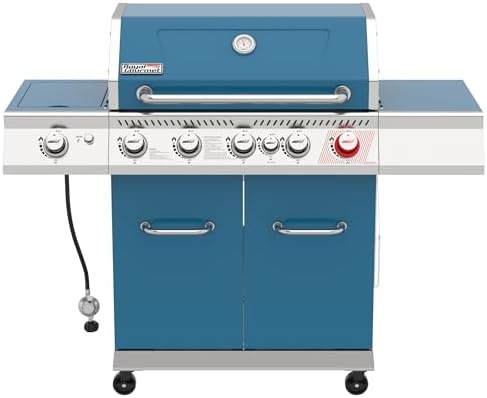 Royal Gourmet GA5403B 5 Burner Propane Gas Grill with Side Burner, Blue by RoyalGourmetCorp