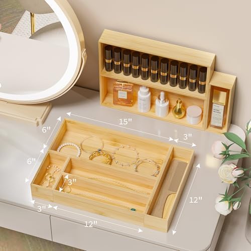 Bamboo Kitchen Drawer Organizer, Deep 2-Pack, 12" x 3" x 2.5" - Image 5