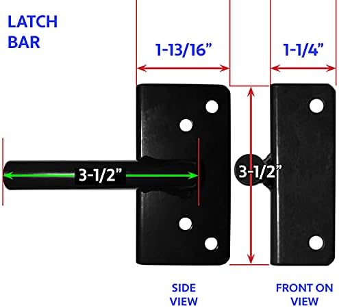 Vinyl Gate Extended Latch Black (for Vinyl, Wood, PVC etc Fencing) Fence Gate Latch w/Mounting Hardware - CASE Qty 12 - Image 3