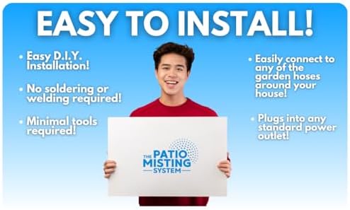 Patio Misters Pro - Ultra Fine Water Mister - Cooling Mist System for Midsize to Large Patio - High Pressure Misting Pump - Kit with Quiet Pump (1000 PSI) - DIY Installation - Image 6