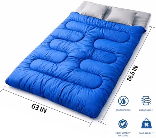 MalloMe Sleeping Bags for Adults Cold Weather & Warm - Backpacking Camping Sleeping Bag for Kids 10-12, Girls, Boys - Lightweight Compact Camping Essentials Gear Accessories Hiking Sleep Must Haves - Image 2