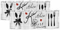 Valances for Windows, Kitchen Tableware Valance Curtains Blackout Drapes for Kitchen/Bathroom/Cafe, Red Love Heart Black Words Vintage Rod Pocket Window Toppers Valances 2 Pack Clearance 42''x18'' by Unknown