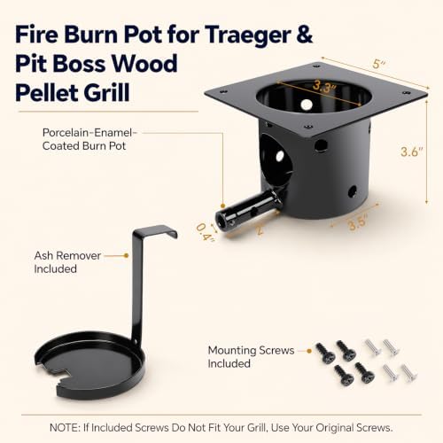 Enameled Steel Fire Burn Pot Replacement Parts for Traeger & Pit Boss - Image 2