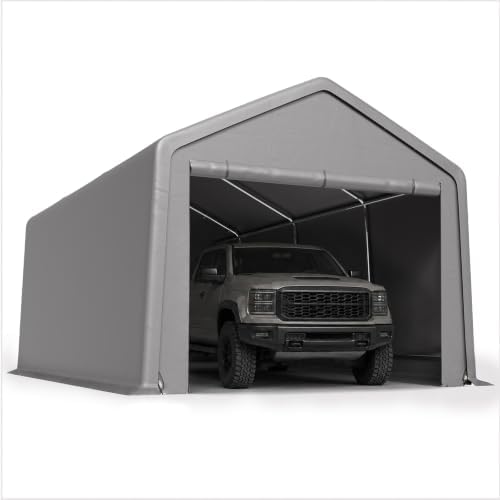 Aoxun 13x20 FT Outdoor Carport Garage Tent, Waterproof Storage Shed, Gray by Aoxun