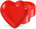 FOIMAS 24pcs Red Heart Shaped Paper Plates, Valentine's Day Plates Valentine Disposable Tableware Plate for Wedding Birthday Party Supplies by FOIMAS