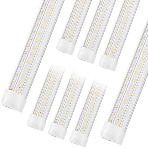 XLNYUUI Led Shop Lights,4FT LED Light 50W 6500K 7000LM Led Daylight,Garage Light Linkable Clear Cover Integrated V-Shape for Garage Warehouse Workbench Workshop(8-Pack) by XLNYUUI