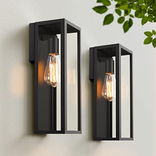 VerRon Outdoor Black Wall Light Fixtures, Modern Exterior Wall Lanterns by WelcometoVerRon