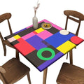 Card Table Size Tablecloths, Modern Geometric Pattern Printed on Oilproof Furniture Cover Square, Perfect for Everyday Use Home Decor, Fit for 40" x 40" Square Tables by JRBSZMI2