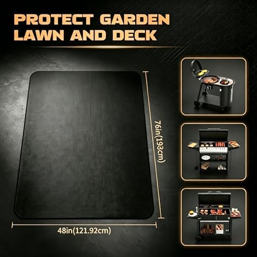 76 x 48 Grill Mat for Outdoor Grill, 32 mil Fire Resistant BBQ Pad - Image 2