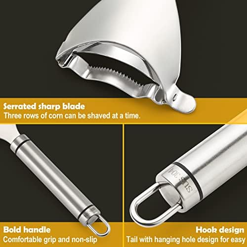 Corn Peeler Stainless Stee Corn Cob Stripper Tool Corn Thresher from the Cob, Removes Corn Kernels From Corn Cobs In Seconds, Kitchen Gadget - Image 3