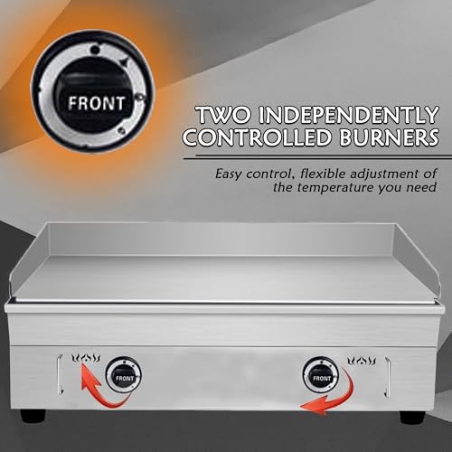 29‘’ Commercial Gas Griddle stainless steel Flat Top Grill - Image 6