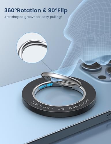 Lamicall Magnetic Phone Ring Grip for MagSafe, 360° Rotation Finger Holder - Image 3