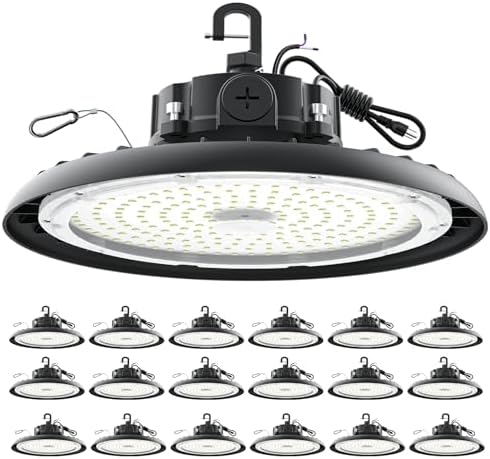 AIKVSXER 240W UFO LED High Bay Light 18 Pack, 6000K Shop Lights Plug & Play by AIKVSXER