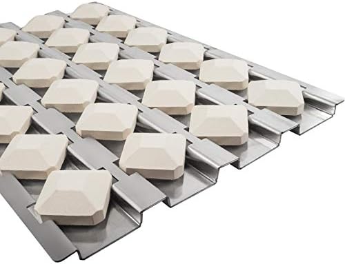 BBQ Future Stainless Steel Heat Plate Flame Tamer with 24pcs Ceramic Briquettes Compatible Alfresco ALX2-30, ALX2-42, ALX2-56 Series Gas Grills - Image 4