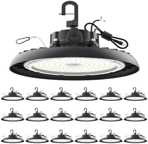 AIKVSXER 180W UFO LED High Bay Light 18 Pack, 6000K Shop Lights Plug & Play by AIKVSXER