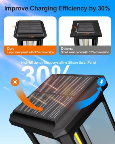 Tenmiro Solar Pathway Lights Outdoor 12 Pack, Bright Solar Garden Lights - Image 5