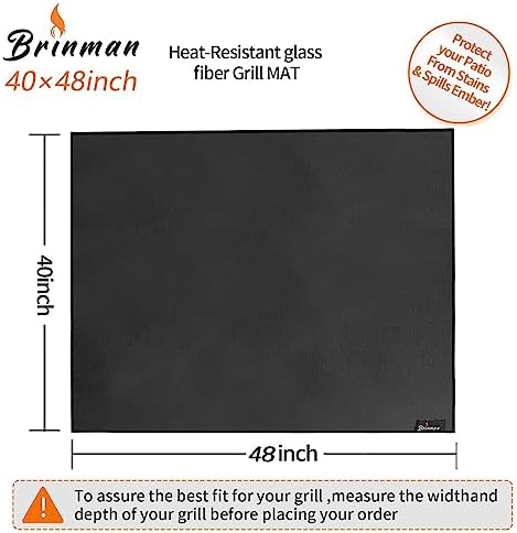 Under Grill Mats for Outdoor Grill - 48x40 Inch BBQ Mat for under Barbecue - Double-Sided Fireproof Patio & Deck Protector Mat - Fire Pit Mat -Oil-Proof Grill Floor Pads - Stove Mat Patio Accessories - Image 5