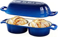 Enameled Cast Iron Dutch Oven Pot with Lid, Double Bread Loaf Pan by Unknown