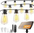 addlon 102FT(96+6) Solar String Lights Outdoor with Remote, 48 LED Dimmable by addlon