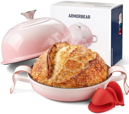 5QT Enameled Cast Iron Sourdough Bread Oven for Homemade, Pink by Unknown