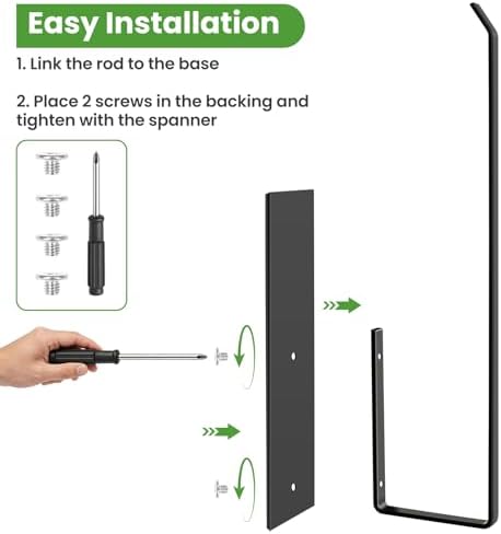 Paper Towel Holder Black, Toilet Paper Roll Holder Magnetic Towel Rack Wall Mount Fridge Organizer Shelf for Towels Rolls Bar Bathroom Toilet Pantry RV Essentials Kitchen Organizers and Storage 2 Pack - Image 4